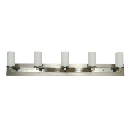 5-Light Satin Pewter/Polished Nickel Mercer Sconce